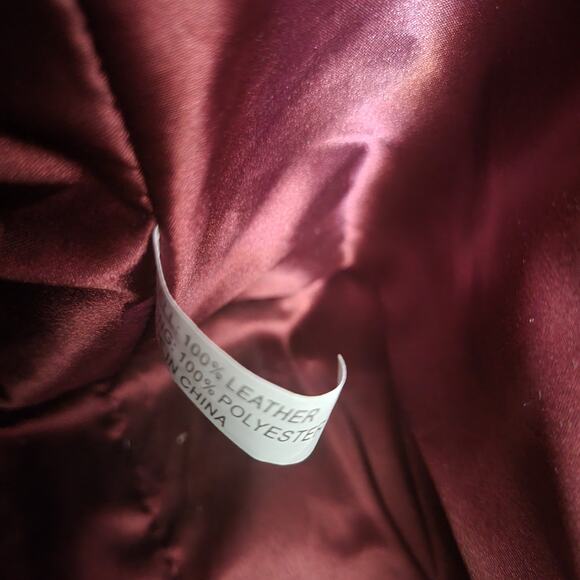 Joy & Iman Maroon Leather Matching Handbag Satchel Set with Shoulder Strap - Picture 15 of 16